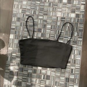 Black cropped cami